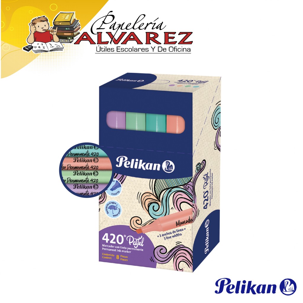 MARCADOR PELIKAN 420 PASTEL UNIDAD