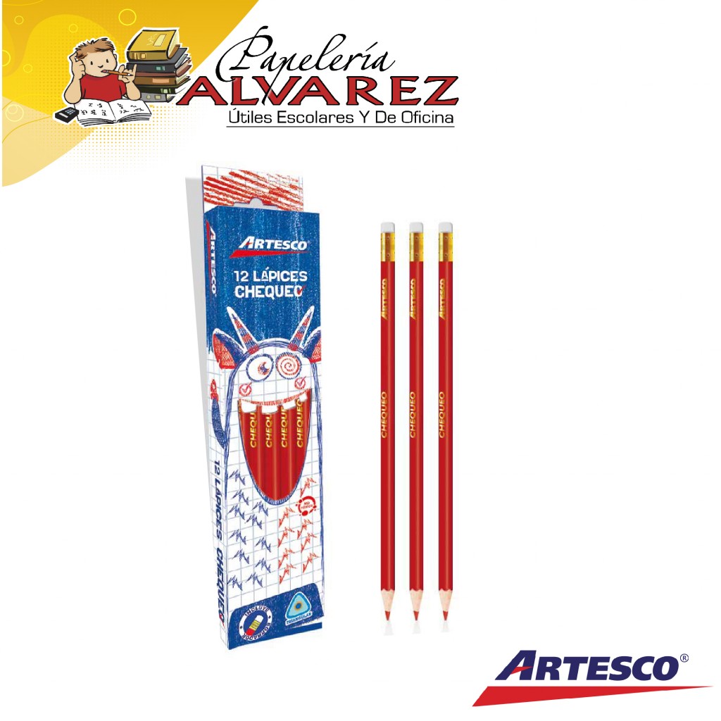 LAPIZ ARTESCO ROJO CHEQUEO UNIDAD