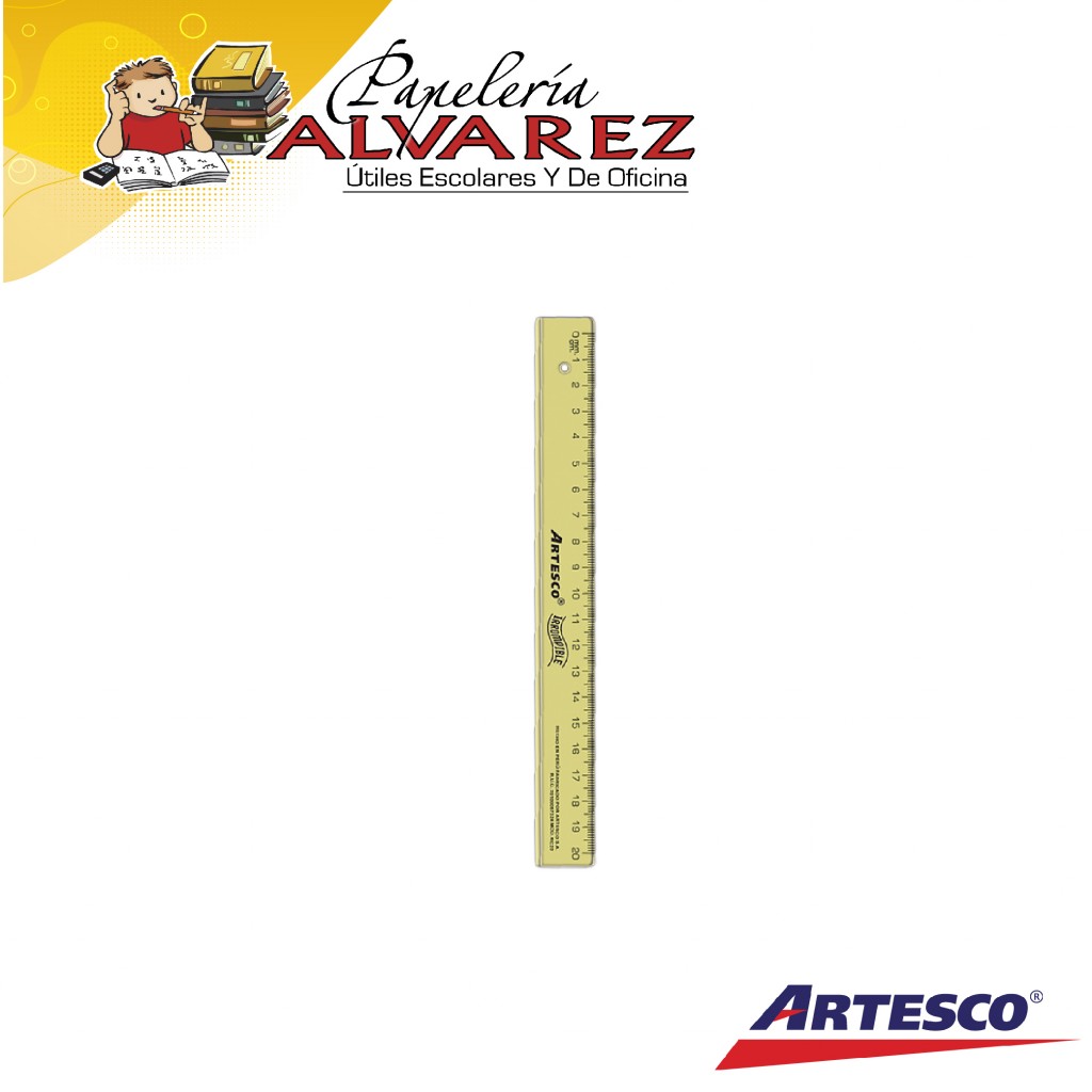 REGLA ARTESCO IRROMPIBLE COLORES X 20CM