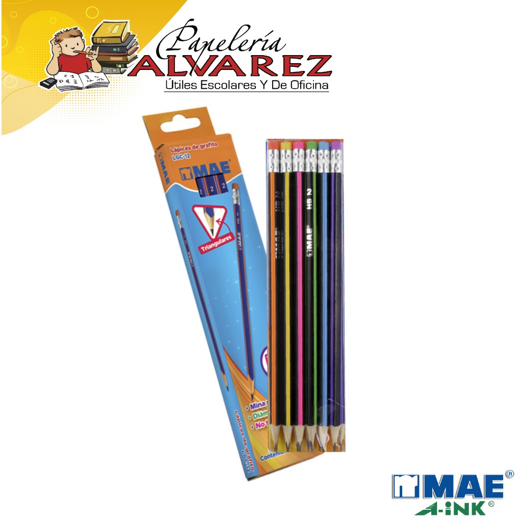 LAPIZ MAE TRIANGULAR NEON