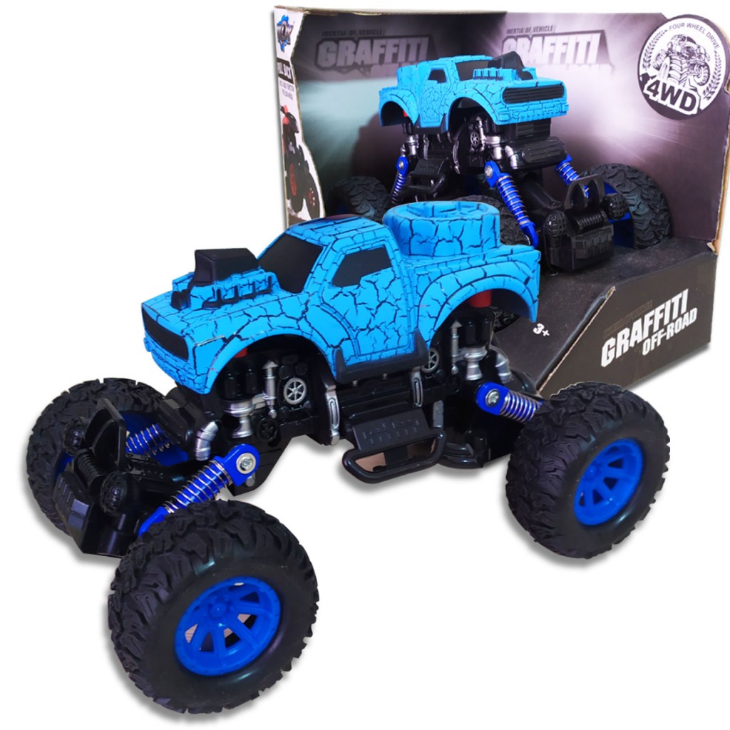 Carros Monster Cars Todoterreno Azul Claro