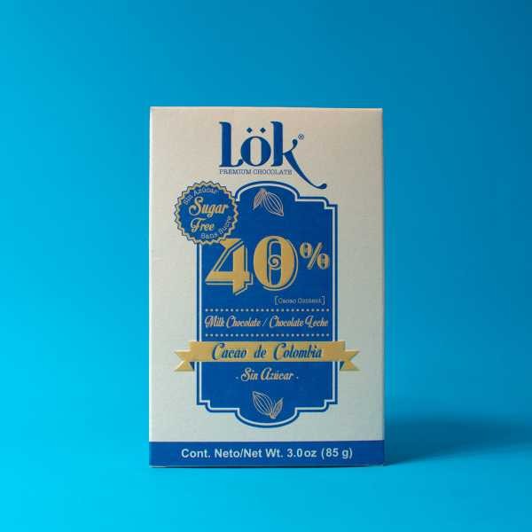 CHOCOLATE LOK 40% CACAO SUGAR FREE*85GR