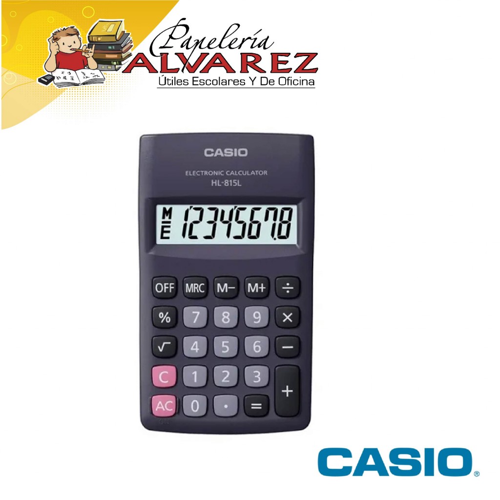 CALCULADORA CASIO HL-815L 8 DIG NEGRA
