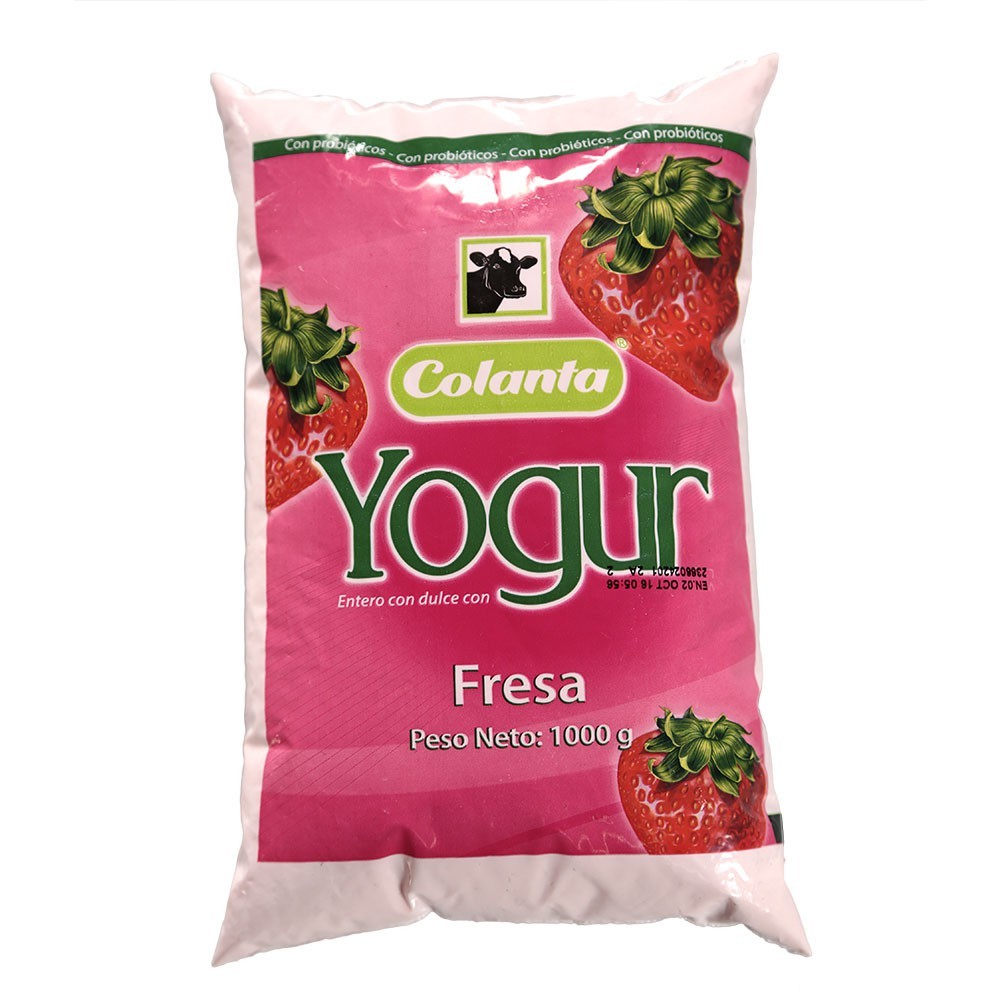 Yogur Bolsa Fresa – 1000grs
