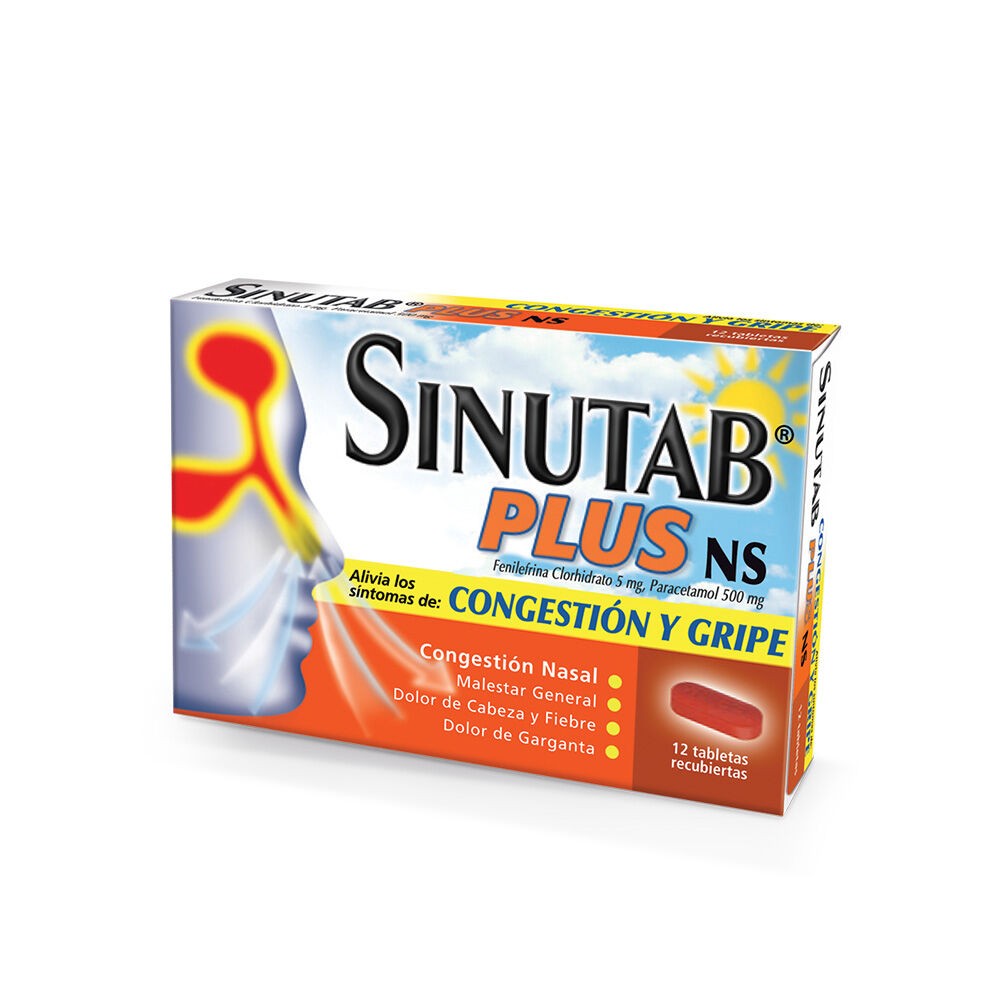 SINUTAB PLUS NS CONGEST Y GRIP X 12 TABLEATAS