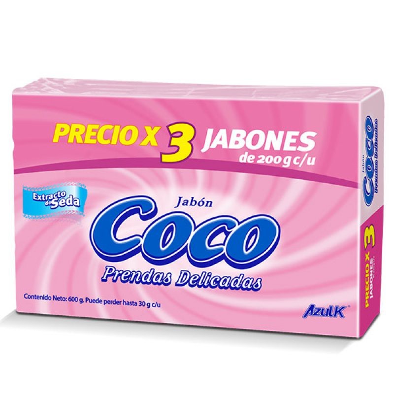 JABON PRENDAS DELICADAS COCO*180GR*3UND