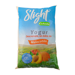 Yogur Melocoton Slight Bolsa – 1000grs