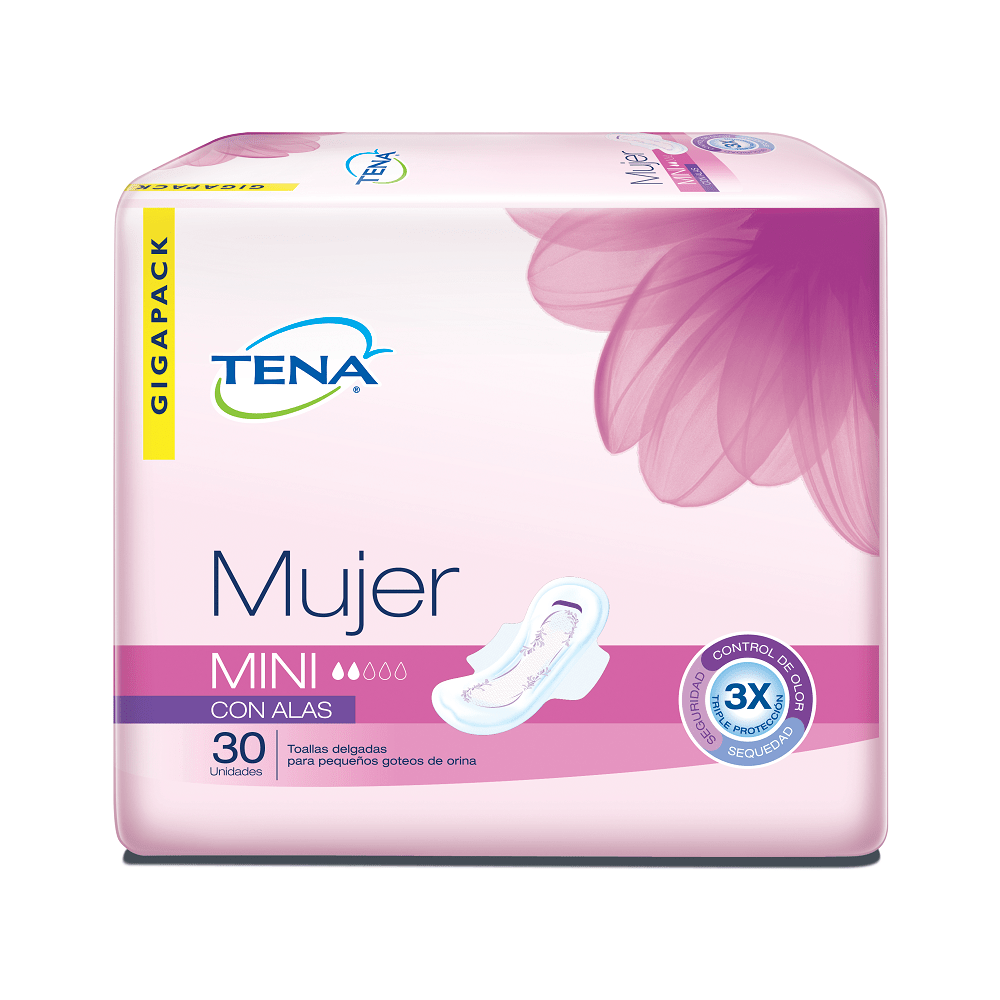 TENA MUJER MINI CON ALAS X 30 UND