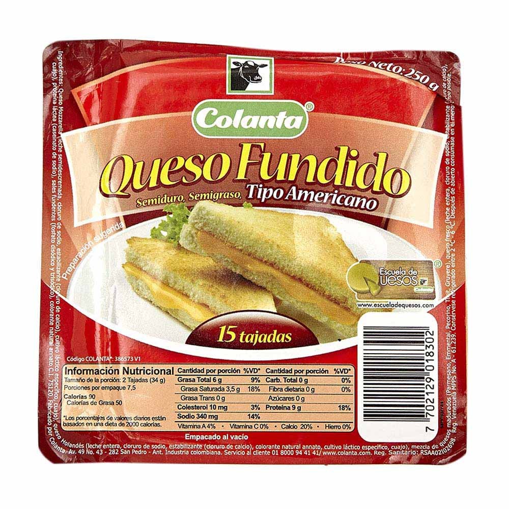 Queso Fundido Tajado – 250grs