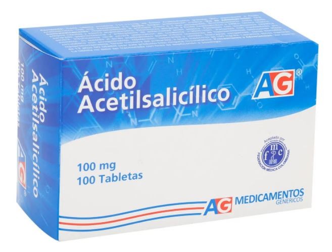 ACIDO ACETILSALICILICO X 100 TAB AG SOB 10