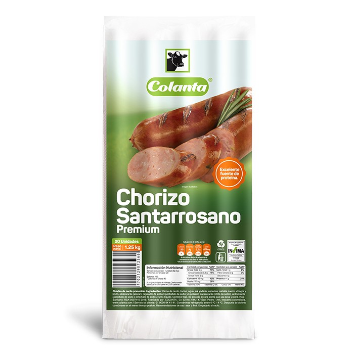 Chorizo Santarosano X20 – 1250grs