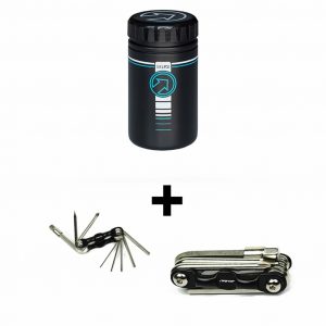Combo Botella Porta Herramientas Pro + Llave Navaja 9func Gw