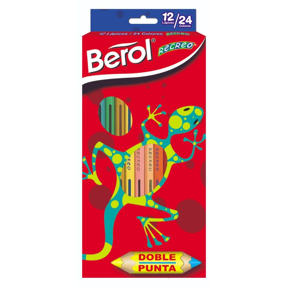 COLORES DOBLE PUNTA BEROL RECREO 12/24