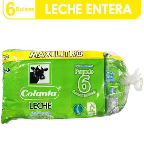 Leche Uht Entera Bolsa X 1100 Ml X 6 Unidades – 6600ml