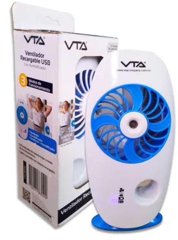 Ventilador Humidificador Portátil Vta Hogar Oficina