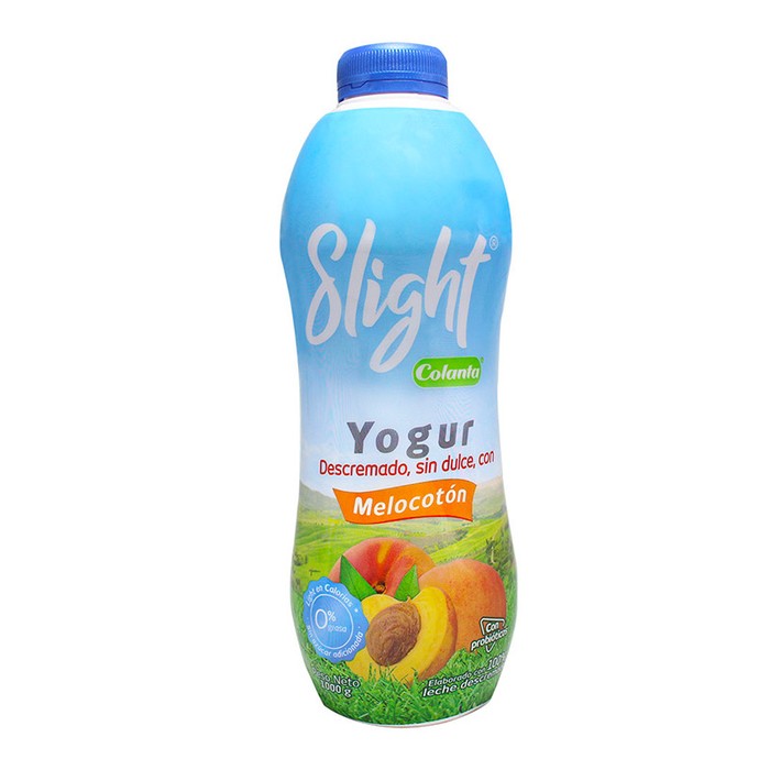 Yogur Melocoton Slight Garrafa – 1000grs