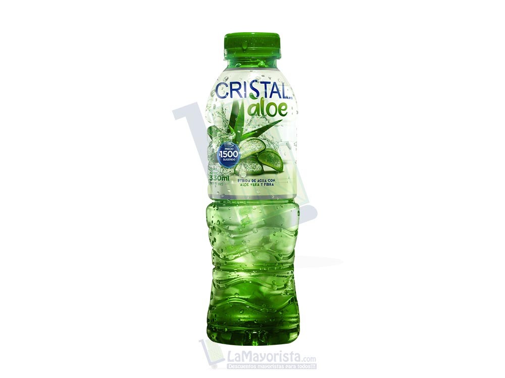 Agua Cristal Aloe Pet x 330 ml Paca X 6