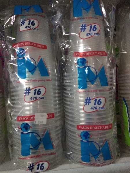 Vaso desechable #16 paquete x50 Plasticos de Medellin