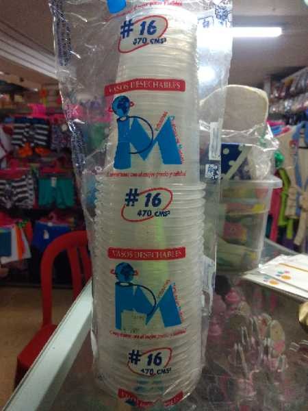 Vaso desechable #16 paquete x50 Plasticos de Medellin