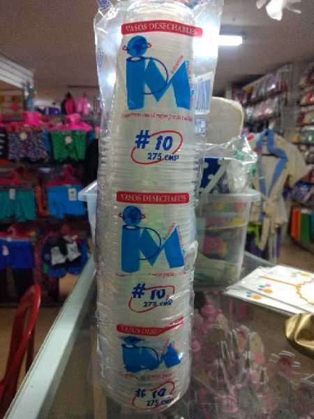 Vaso desechable #10 paquete x50 Plasticos de Medellin