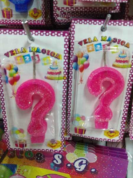 Vela numero ? fucsia