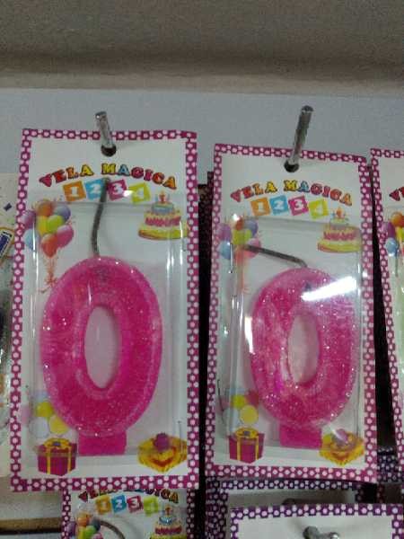 Vela numero 0 fucsia