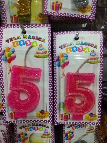 Vela numero 5 fucsia