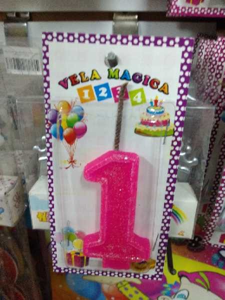 Vela numero 1 fucsia