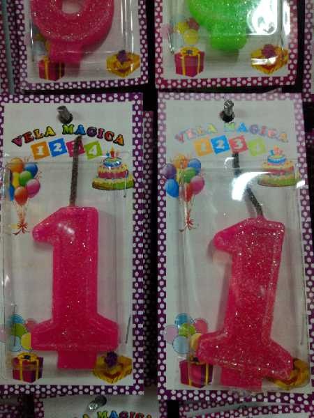 Vela numero 1 fucsia