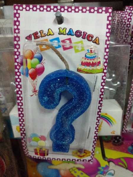 Vela numero ? azul