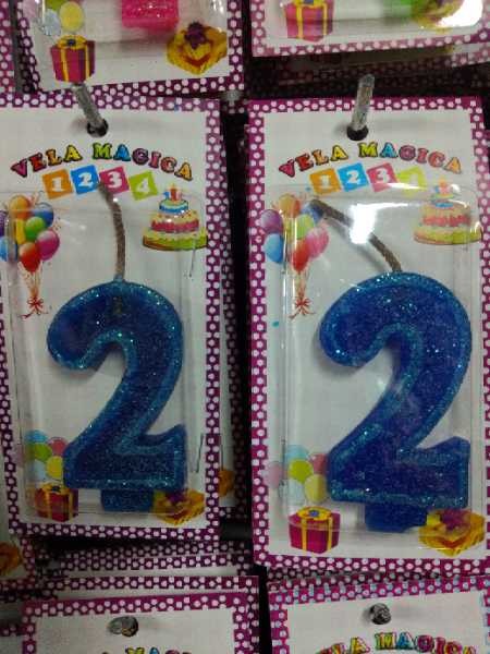 Vela numero 2 azul