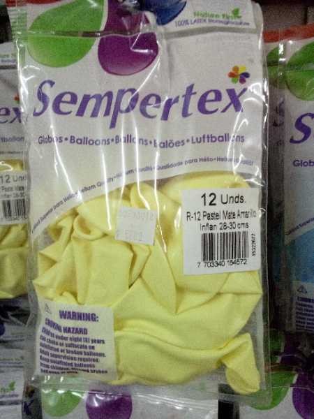 Bomba R12 x12 pastel mate amarillo Serpentex