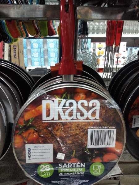 Sarten premium antiaderente con tapa 28cm Dkasa