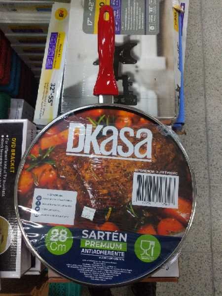 Sarten premium antiaderente con tapa 28cm Dkasa