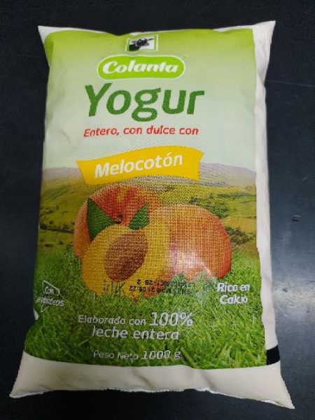 Yogur Bolsa Melocoton – 1000grs