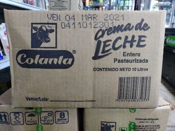 Crema De Leche Granel Caja 10Lts – 10000ml