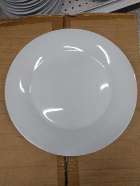 Plato pando grande blanco