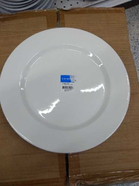 Plato pando nevada 27cm Corona