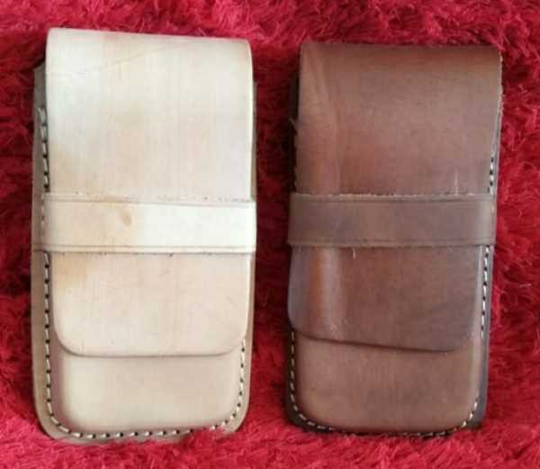 Estuche para celular cocido a mano
