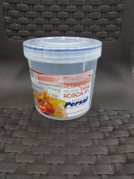 Recipiente hermetico de lujo tapa rosca redondo #1 Persal