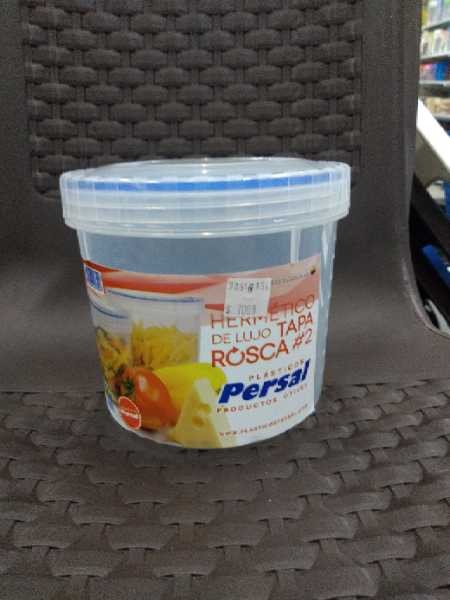 Recipiente tapa rosca de lujo 1LT redondo Persal