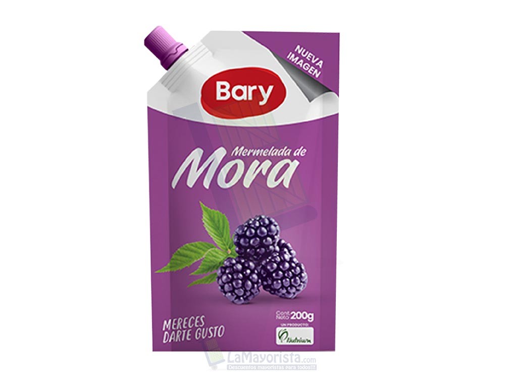 Mermelada Bary Mora x 200 gr CV Paca X 24