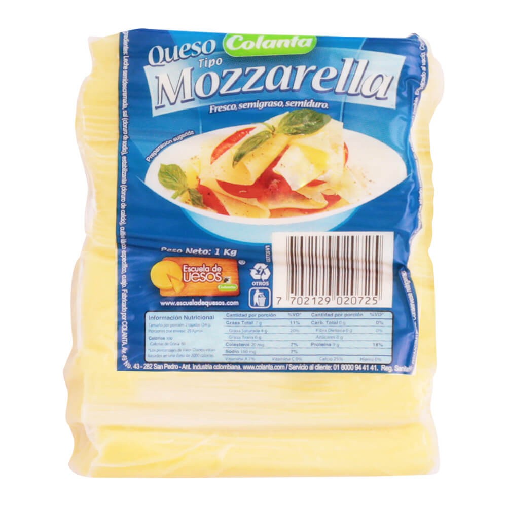 QUESO MOZARELLA BLOQUE COLANTA
