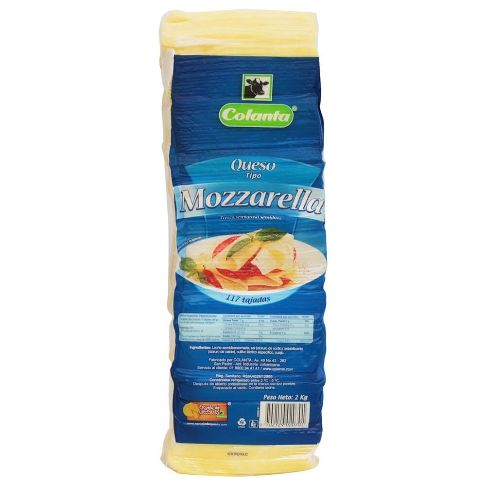 Queso Mozarella Bloque – 2500grs