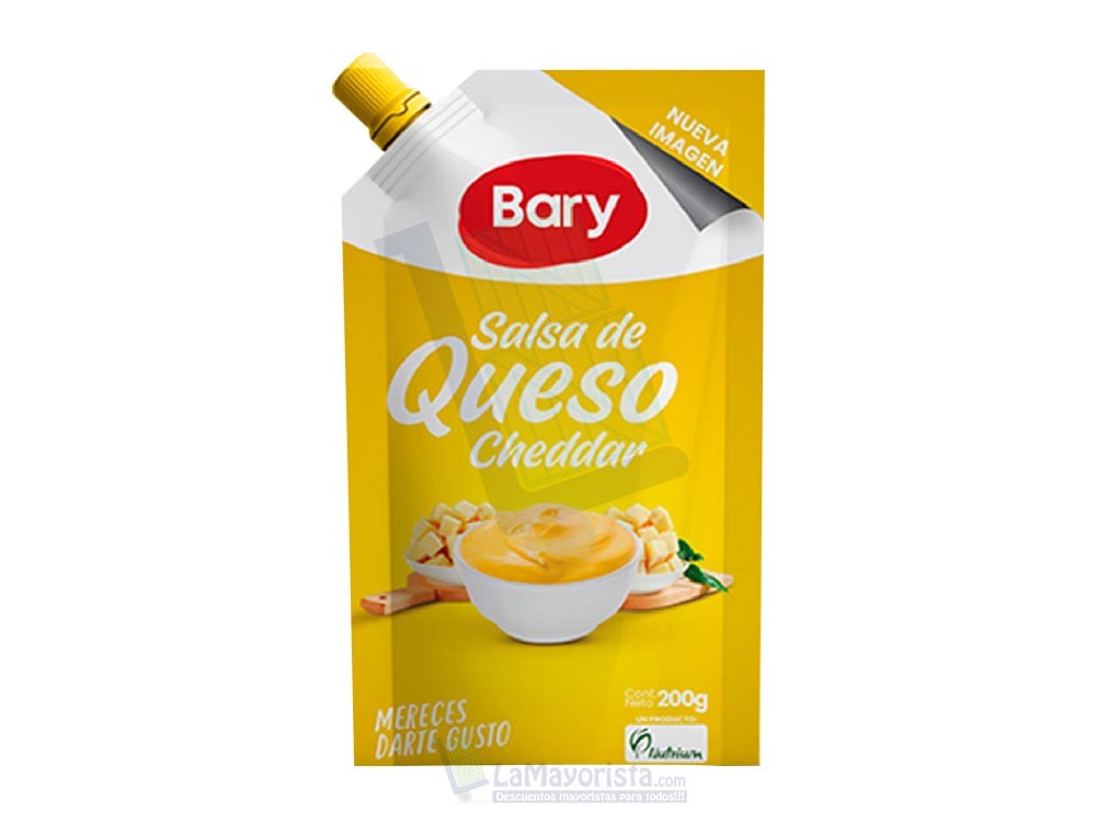 Salsa Queso Cheddar Bary x 200gr CV Paca X 24