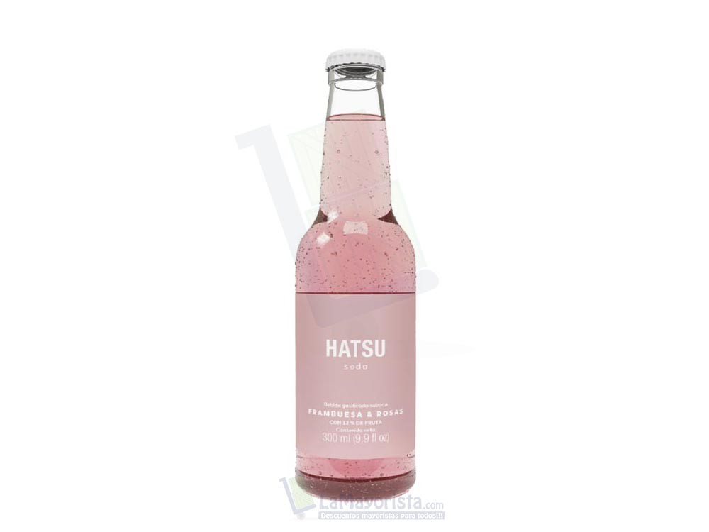 Soda Soda Hatsu Frambuesa y Rosas x 300 ml Paca X 6