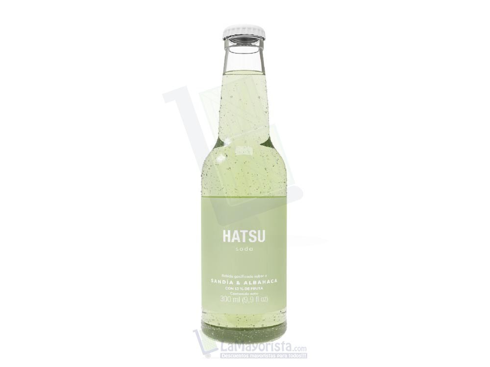 Soda Soda Hatsu Sandía y Albahaca x 300 ml Paca X 6