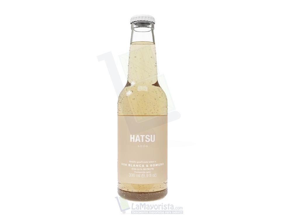 Soda Soda Hatsu Uva Blanca y Romero x 300 ml Paca X 6