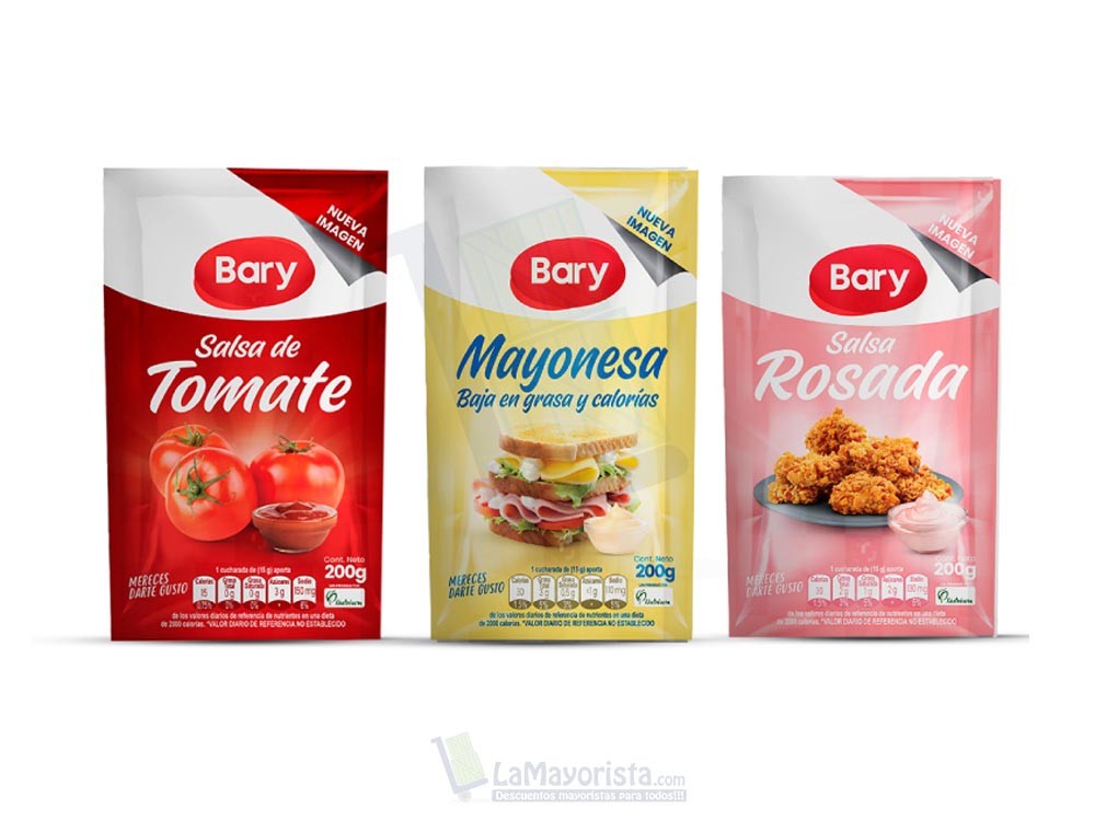 Tripack Tomate + Mayo + Rosada x 200gr SV Paca X 8