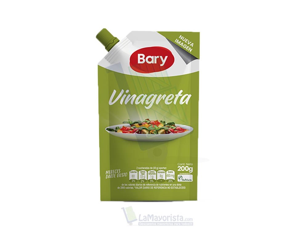 Vinagreta Bary x 200gr CV Paca X 24